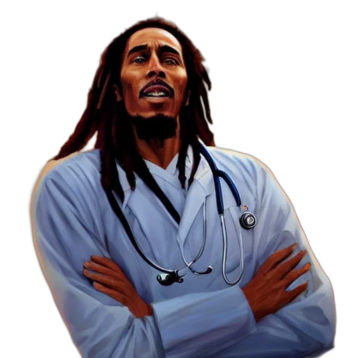 staff, photorealistic, oil painting, cartoon transparent PNG cut-out