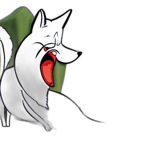 animal, concept art, cartoon, 3d render, watercolor, anthropomorphic, white, fox transparent PNG cut-out