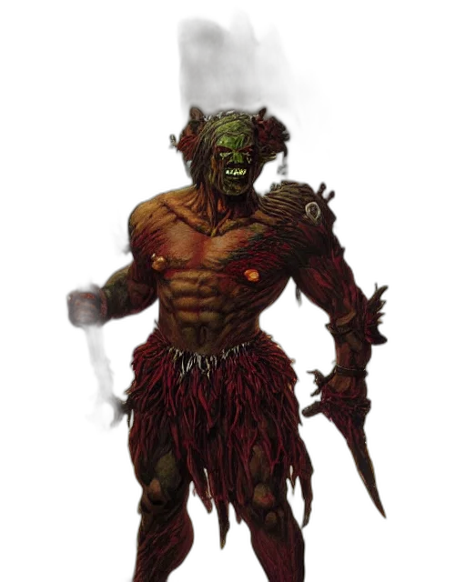 staff, creature, concept art, fantasy art transparent PNG cut-out