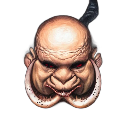 face, mask, creature, staff transparent PNG cut-out