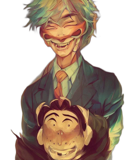 mask, face, creature, watercolor transparent PNG cut-out