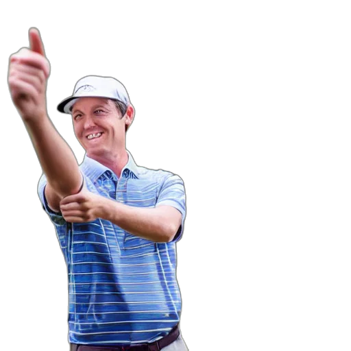 staff, hat, man, golfing transparent PNG cut-out