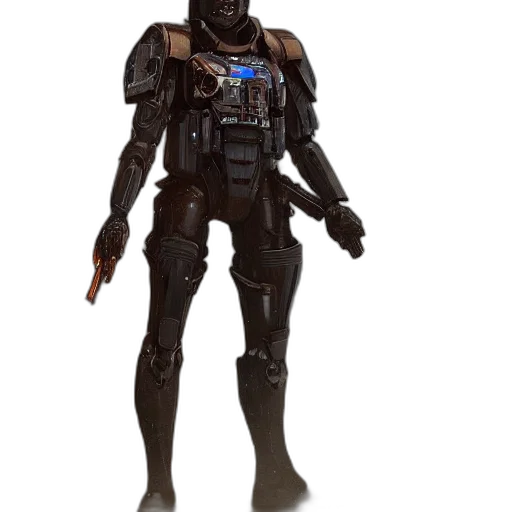 robot, weapon, concept art, 3d render, cyberpunk, dark, digital, art transparent PNG cut-out