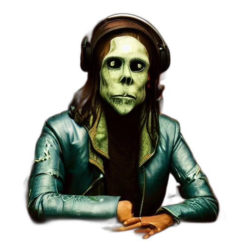 mask, jacket, face, concept art transparent PNG cut-out