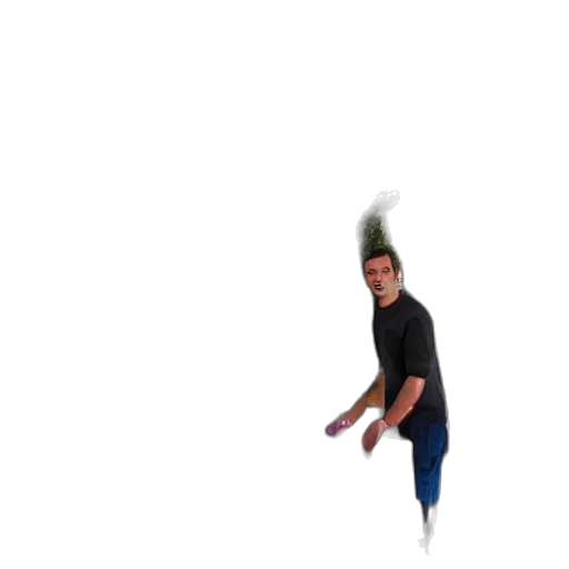 staff, hair, umbrella, shoes transparent PNG cut-out
