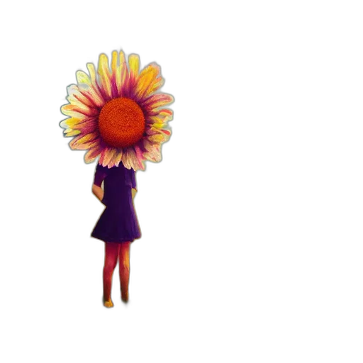 flower, dress, staff, umbrella, 3d render, pixel art, concept art, watercolor transparent PNG cut-out