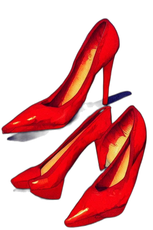 shoes, jewelry, photorealistic, 3d render transparent PNG cut-out