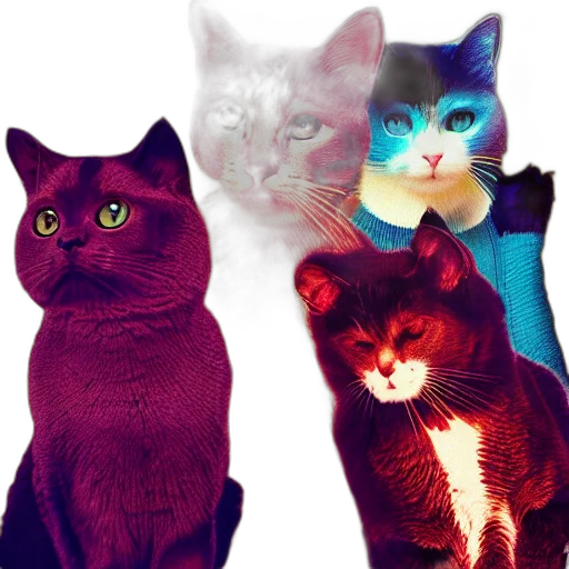 animal, vaporwave, photorealistic, 3d render transparent PNG cut-out