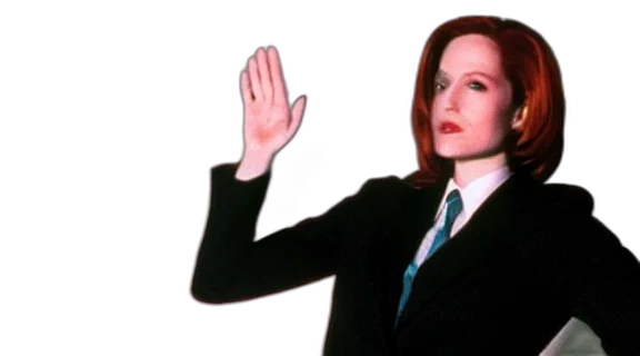staff, robot, jacket, agent, scully, show, files, waving transparent PNG cut-out