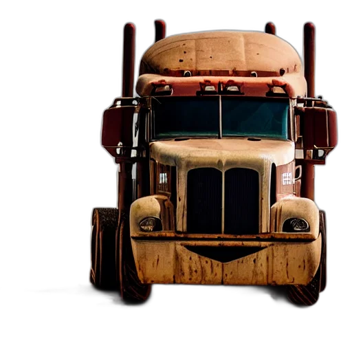 car, photorealistic, concept art, 3d render, ups, feeder, tractor, trailer transparent PNG cut-out