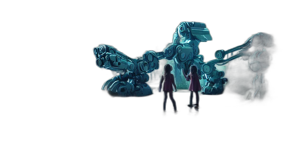 robot, mask, furniture, shoes, concept art, 3d render, vaporwave, pixel art transparent PNG cut-out