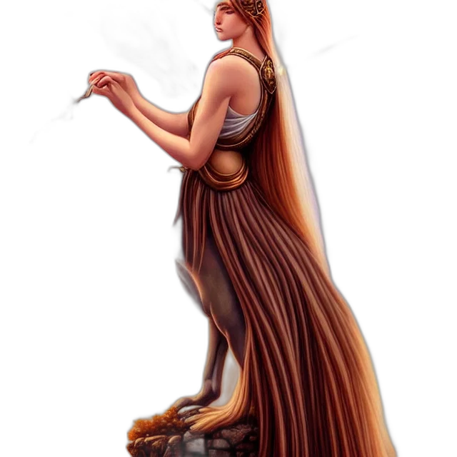 dress, staff, dragon, jewelry, fantasy art, concept art, photorealistic, pixel art transparent PNG cut-out