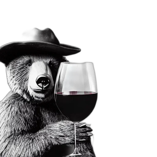 hat, animal, photorealistic, bear transparent PNG cut-out