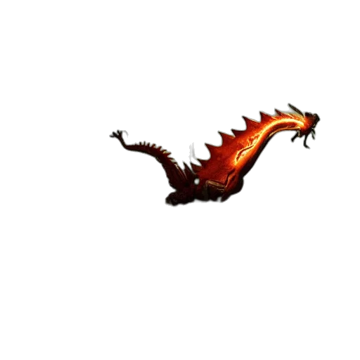 dragon, creature, animal, staff, pixel art, concept art, 3d render, fantasy art transparent PNG cut-out