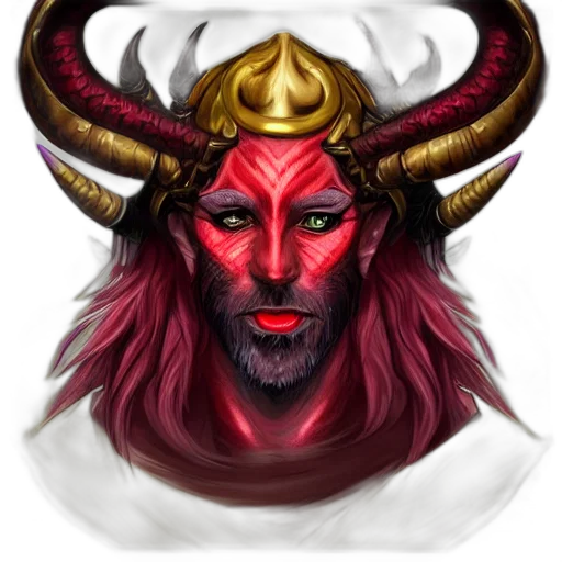 face, mask, fantasy art, concept art, pixel art, photorealistic, red, dnd transparent PNG cut-out