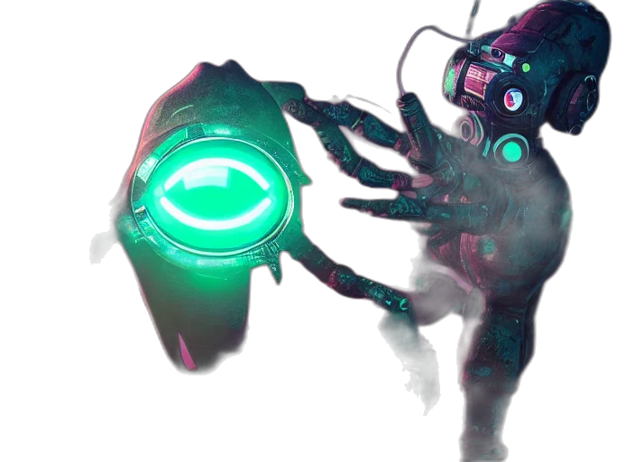 robot, weapon, creature, mask transparent PNG cut-out