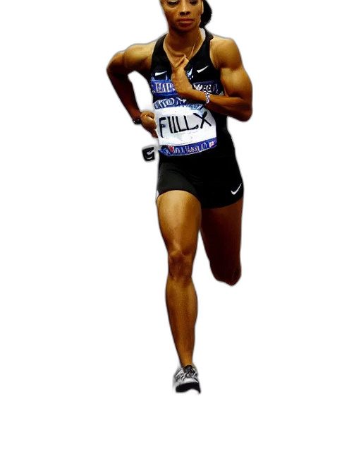 photorealistic, allyson, felix, meter transparent PNG cut-out