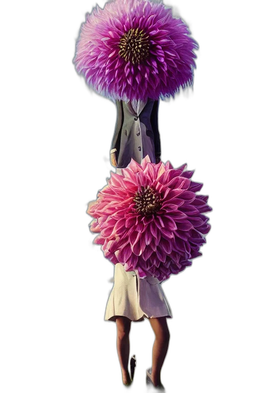 flower, umbrella, staff, dress, 3d render, concept art, photorealistic, fantasy art transparent PNG cut-out