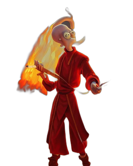 staff, dragon, jacket, concept art, fantasy art, pixel art, 3d render, fire transparent PNG cut-out