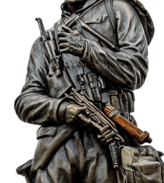 jacket, weapon, staff, 3d render, photorealistic, concept art, comic book art, photo transparent PNG cut-out