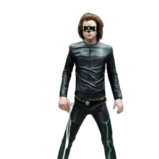 jacket, robot, 3d render, concept art, comic book art, cartoon, green, film transparent PNG cut-out