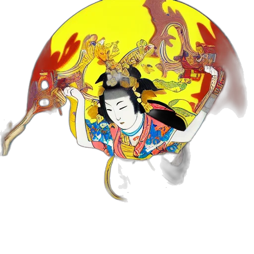 staff, mask, dragon, crown, concept art, anime, fantasy art, comic book art transparent PNG cut-out