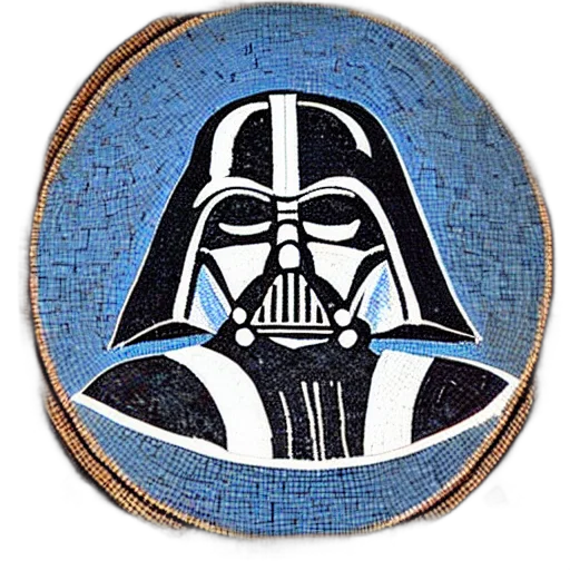 jacket, mask, face, staff, comic book art, blue, white, mosaic transparent PNG cut-out