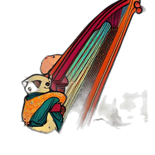 staff, umbrella, hat, weapon, concept art, watercolor, fantasy art, pixel art transparent PNG cut-out