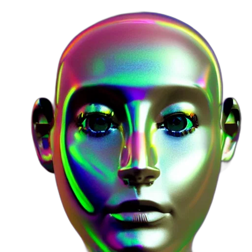 robot, face, mask, crown transparent PNG cut-out