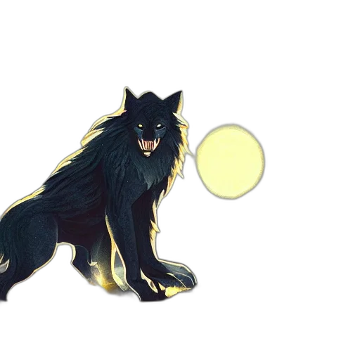 creature, animal, staff, concept art, fantasy art, watercolor, pixel art, dark transparent PNG cut-out