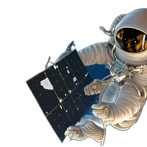 robot, staff, jacket, mask, concept art, outer space, monkey, astronaut transparent PNG cut-out