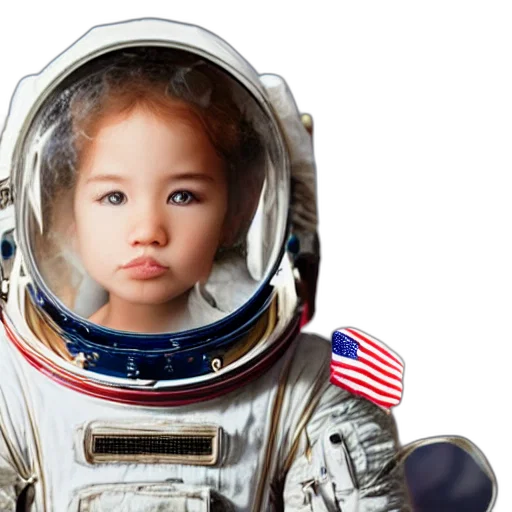 face, photorealistic, outer space, very transparent PNG cut-out