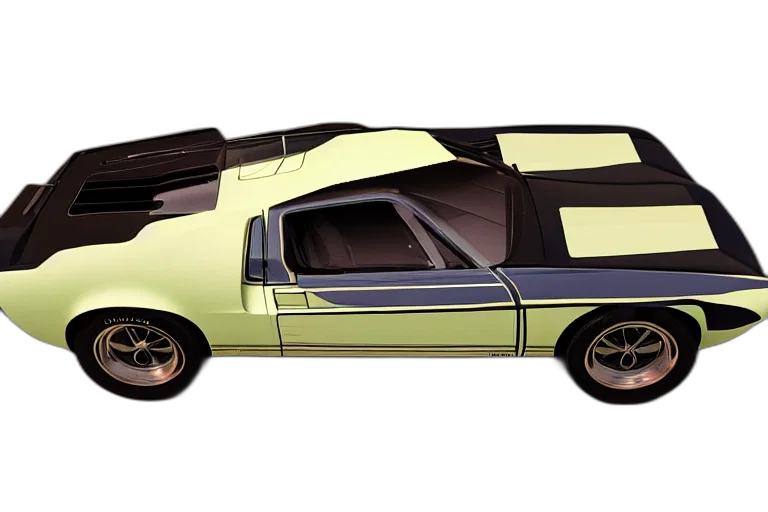 car, 3d render, concept art, photorealistic, designed, john, delorean, stylized transparent PNG cut-out