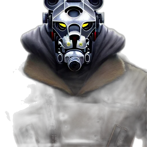 mask, robot, jacket, face transparent PNG cut-out