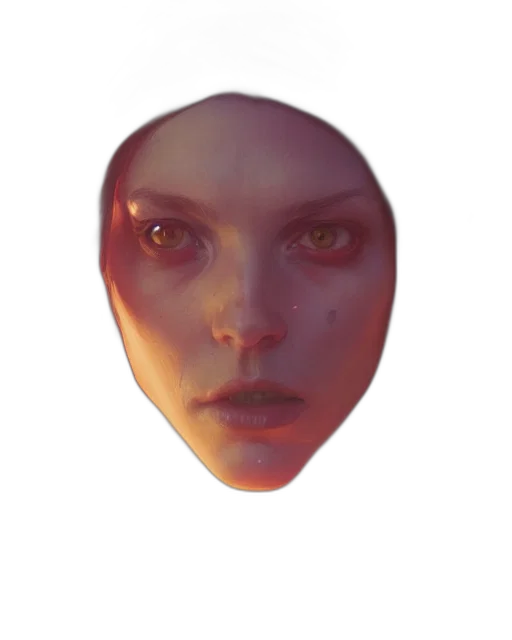 face, mask, creature, robot, concept art, photorealistic, 3d render, fantasy art transparent PNG cut-out