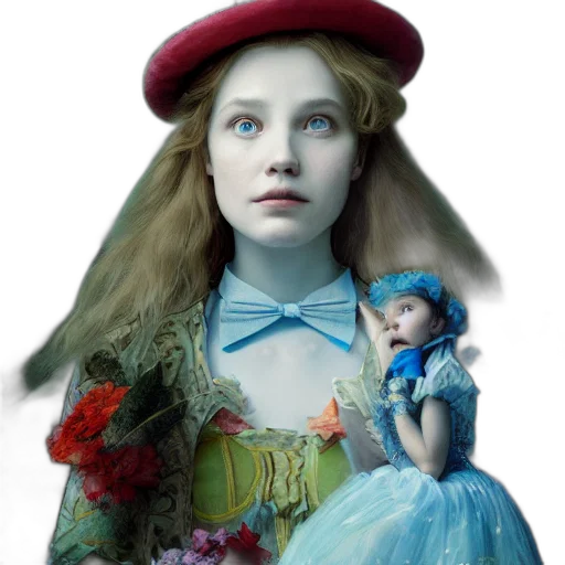 dress, crown, face, hat transparent PNG cut-out