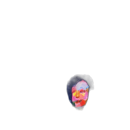 face, mask, hair, creature, vaporwave, pixel art, photorealistic, oil painting transparent PNG cut-out