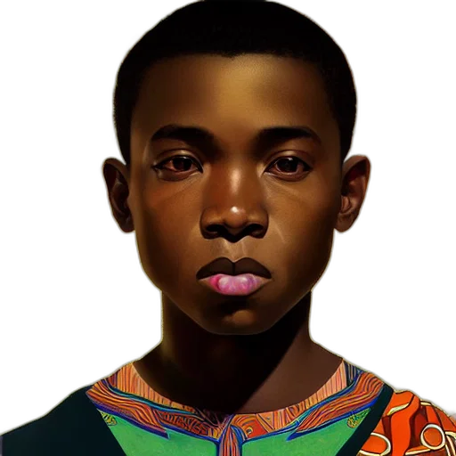 face, photorealistic, oil painting, cartoon, concept art, dark, colourful, upper transparent PNG cut-out