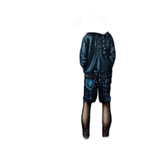 jacket, dress, staff, umbrella, pixel art, 3d render, concept art, photorealistic transparent PNG cut-out