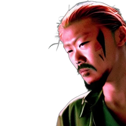 face, mask, photorealistic, comic book art, concept art, anime, red, film transparent PNG cut-out