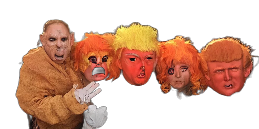 mask, hair, face, creature transparent PNG cut-out