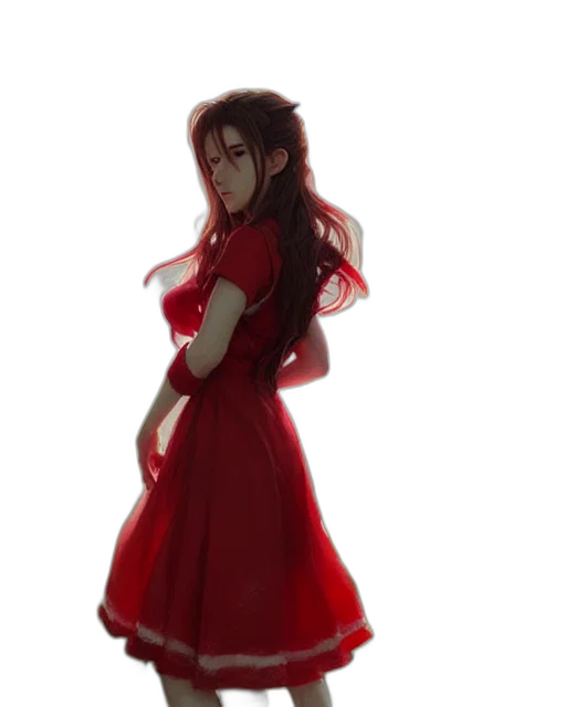 dress, 3d render, concept art, anime transparent PNG cut-out