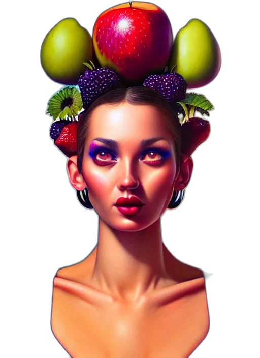 crown, face, food, jewelry transparent PNG cut-out