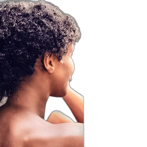 hair, crown, face, photorealistic, earth tones, woman, water, instead transparent PNG cut-out