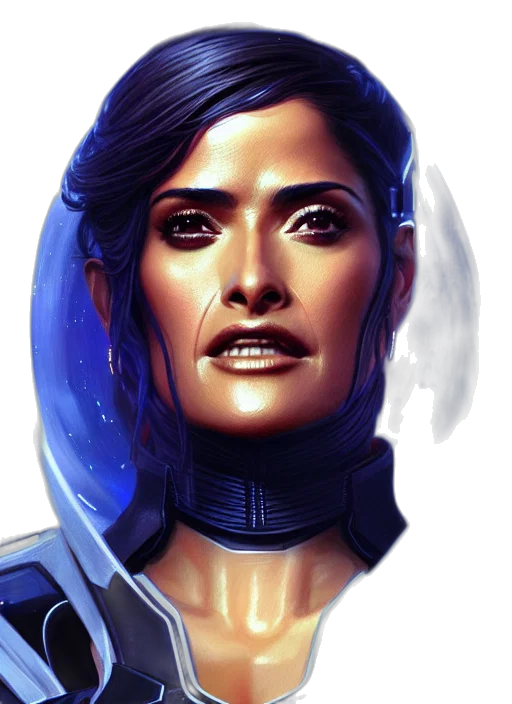 face, robot, concept art, comic book art transparent PNG cut-out