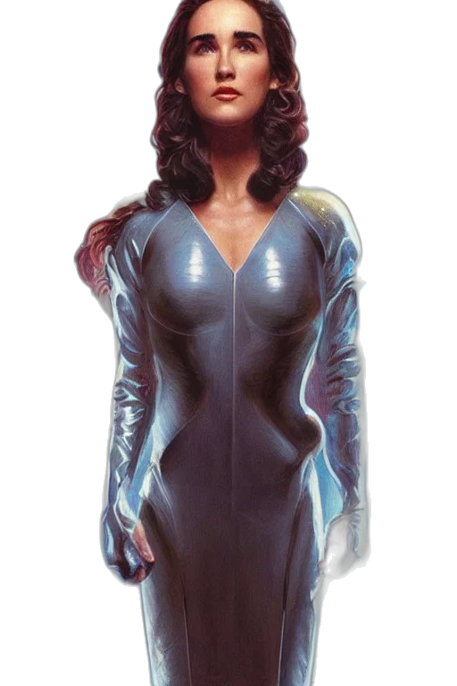dress, jacket, robot, comic book art transparent PNG cut-out