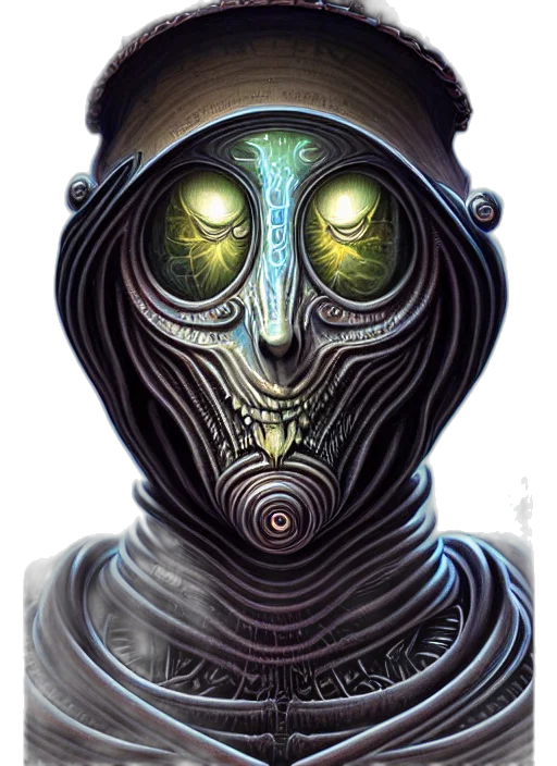 mask, face, robot, creature transparent PNG cut-out