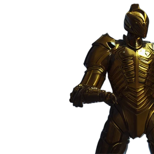 robot, concept art, 3d render, golden, portrait, armour, gold, statue transparent PNG cut-out