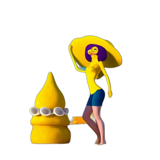 hat, umbrella, dress, staff transparent PNG cut-out