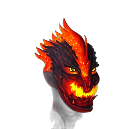 dragon, mask, staff, face, 3d render, fantasy art, concept art, pixel art transparent PNG cut-out